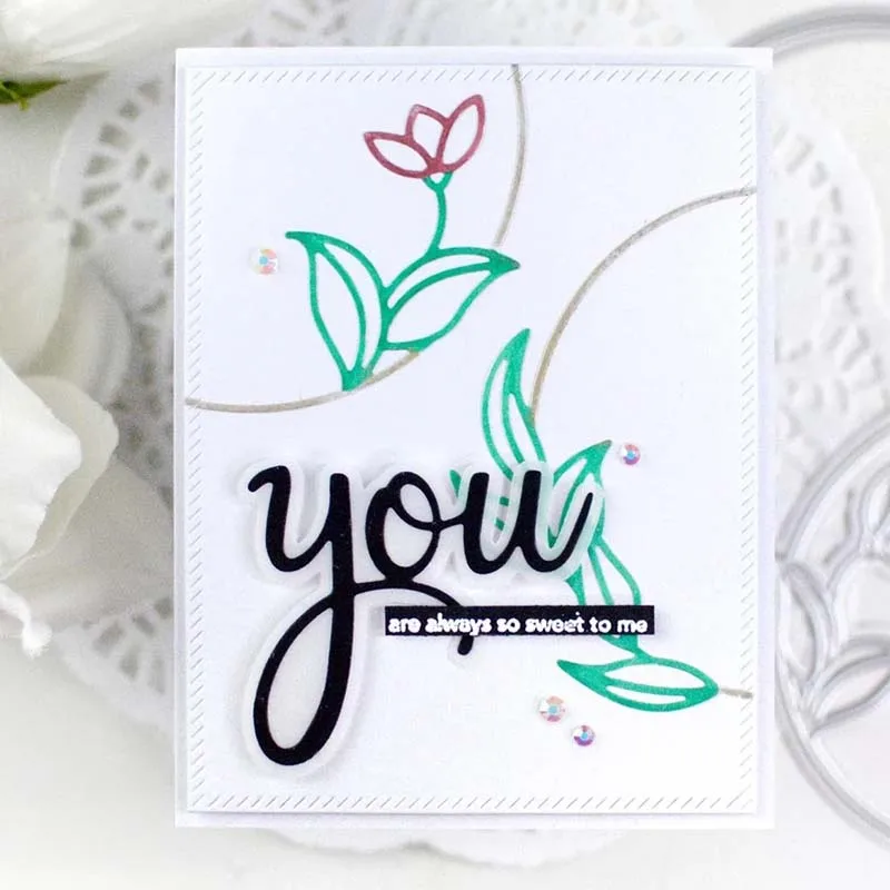 

You Letters Words Metal Cutting Dies Scrapbooking Craft Stencil Handmade Tools Paper Make Album Model Mould Mold Decor Template