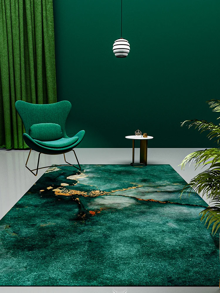 Домашний ковер для гостиной зеленые ковры скандинавские спальни мраморный