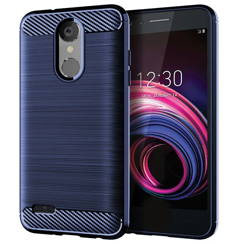 Синий Матовый текстурный чехол для LG K11 Plus K40 Aristo 2 Plus 3 Fortune Phoenix 4 Harmony Prime Pro LTE Rebel Risio чехол для телефона - Цвет: Синий