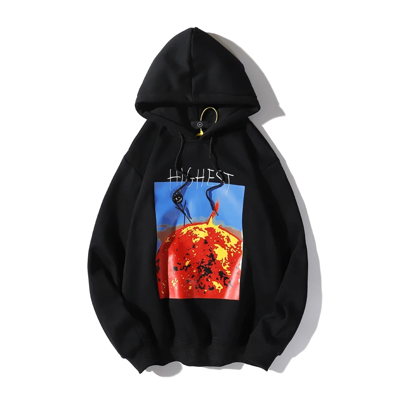 

Highest in the Room Catcus Jack Fleece Hoodies Men and Women Streetwear Oversize Casual Loose Autumn Sweatshirts
