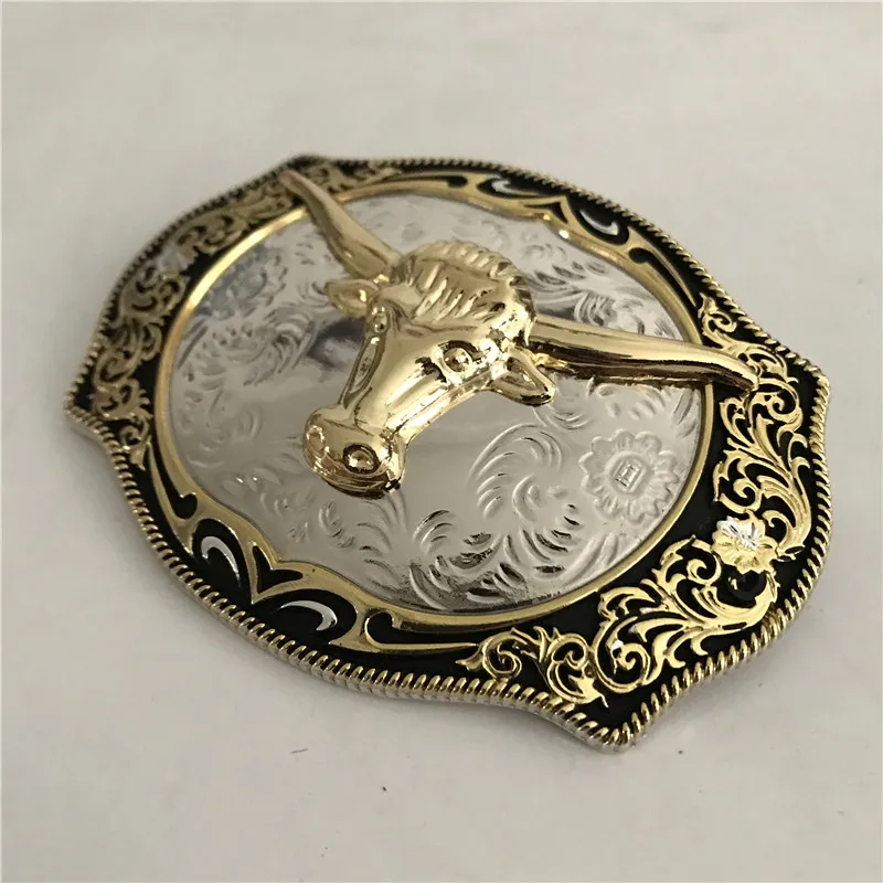 Пряжка для ремня в ковбойском стиле мужчин модный ремень с объемной головой быка