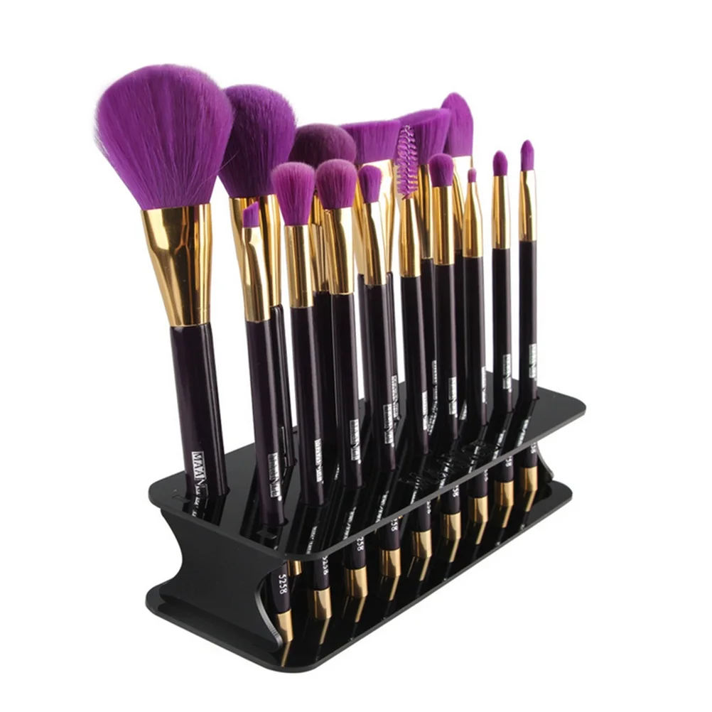 15 Hole Square Plastic Makeup Brush 1PC Makeup Brush Holder Drying Rack Holder Drying Rack Organizer Cosmetic Shelf Tool