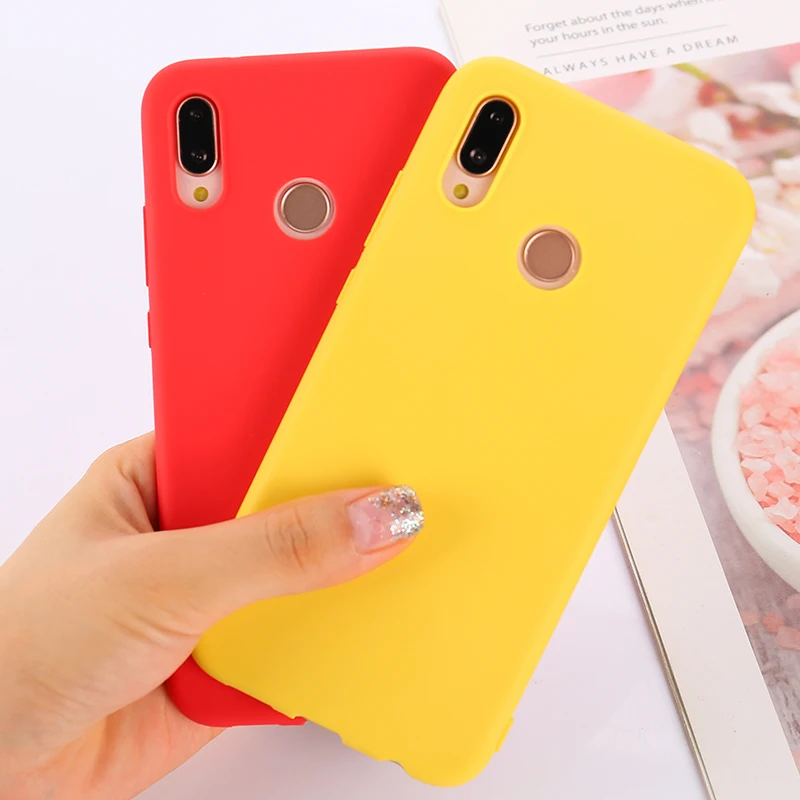 

Phone Case For Huawei P30 Pro P20 Lite P10 P9 Plus P Smart 2019 Z Simple Ultrathin Soft TPU Cases Candy Colors Back Cover