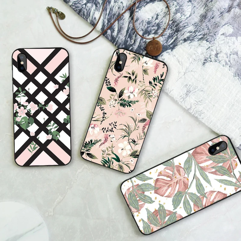 

Fashion plants Art Design Mobile Phone Case For Iphone XS 11 Pro Max 13 12 Mini X XR SE Hard Cover 7 8 6S Plus 5 10 Unique Shell