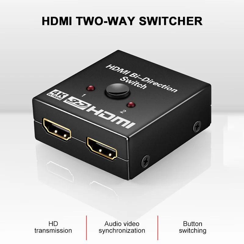 HDMI сплиттер кабель видео кабели 1080P 3D для HD ТВ Коммутатор поддерживает Ultra 4K HDR HDCP