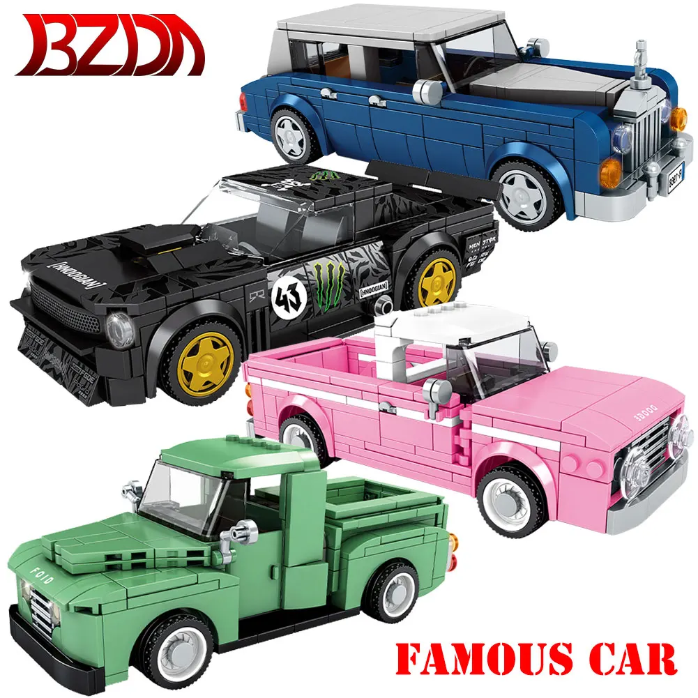 

SEMBO Mustang City Speed Champions Racing Car MOC Toy Car Sports Model Racer Cars Building Blocks Supercar Bricks Toys For Boys