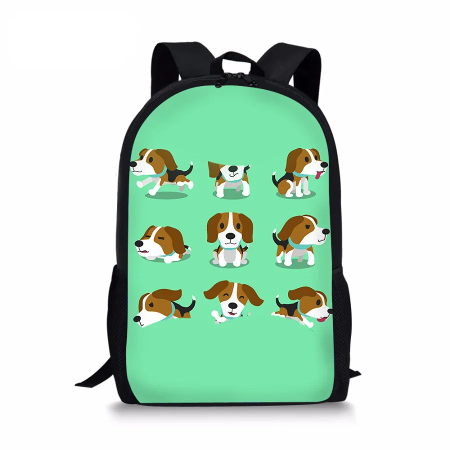 Милый школьный рюкзак с принтом собаки-Бигля в английском стиле, лучший подарок для мальчиков и девочек, детская сумка для книг для подростк...