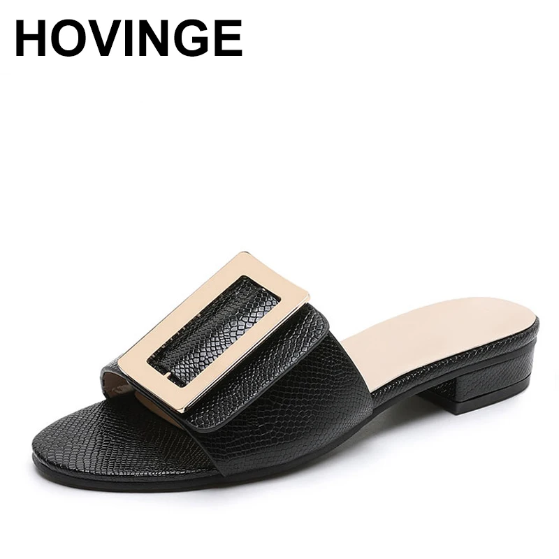 

HOVINGE New Arrival Square Heels African Women Shoes Sandals With Rhinestone Fashion Design Shoes Italian Shoes for Party
