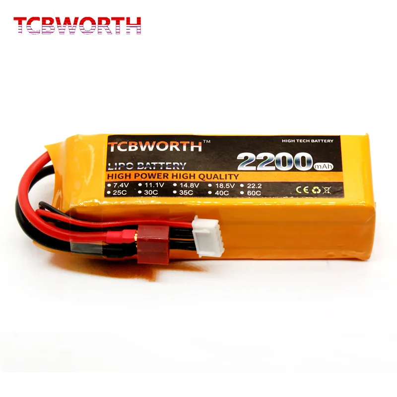RC LiPo аккумулятор 14 8 v 2200mAh 35C 4S для радиоуправляемый самолет Квадрокоптер