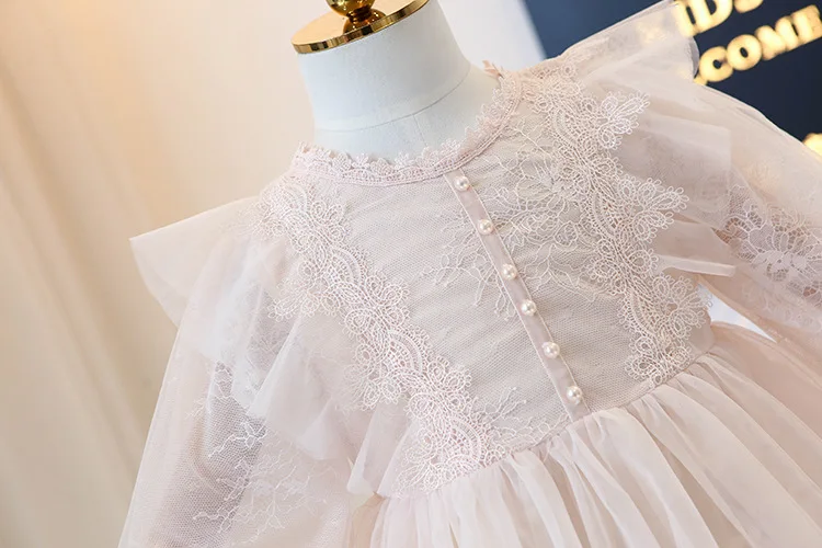 5355 Tutu Embroidery Princess Baby Girl Dress 2020 Spring Party Wedding Easter Day Kid For Wholesale Child Clothes | Детская одежда и