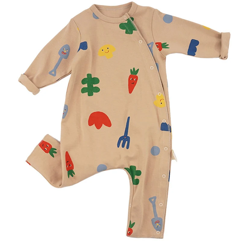 

0-24M Newborn Baby Printed Romper Infant Baby Girls Boy Clothes Spring Fall Winter Cotton Long Sleeve Sanded Cotton jumpsuit