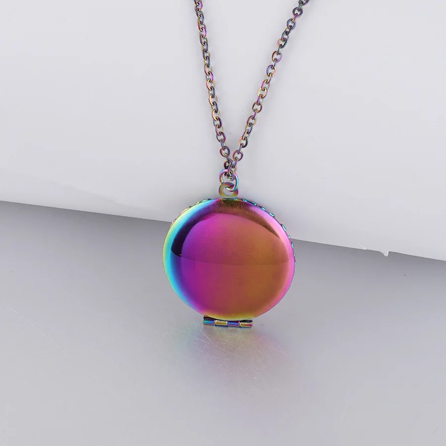 Радужная фоторамка из нержавеющей стали медальон ожерелье ювелирные изделия для