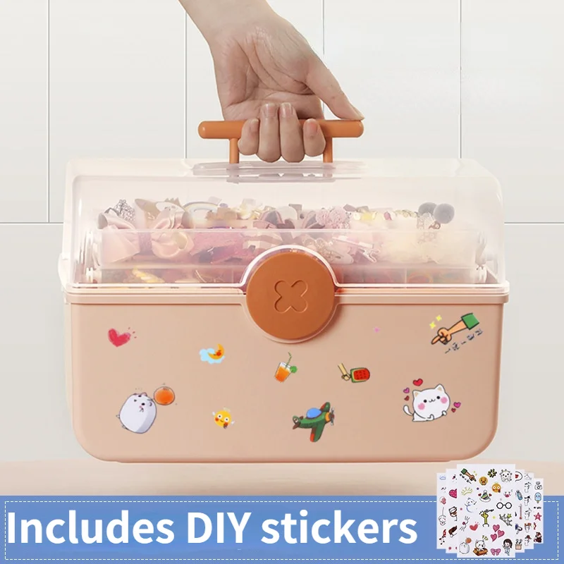 

Containing DIY Sticker / Transparent Dust Cover Sub-child Hair Accessories Like A Rubber Band Storage Box Baby Hairpin Caskets