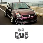Автомобильная светодиодная фара, передний бампер, для Suzuki Swift 2007, 2008, 2009, 2010, авто галогенная противотуманная фара с крышкой, провод выключатель проводки