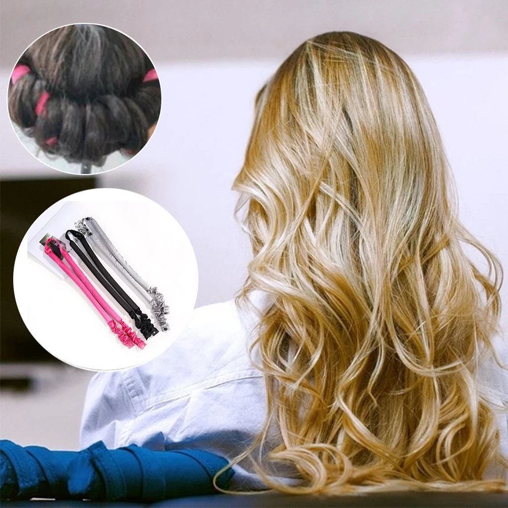 

Heatless Hair Curlers Styling Kit for Wet Dry Long Short Hair Wave Hair Rollers for Girl Women