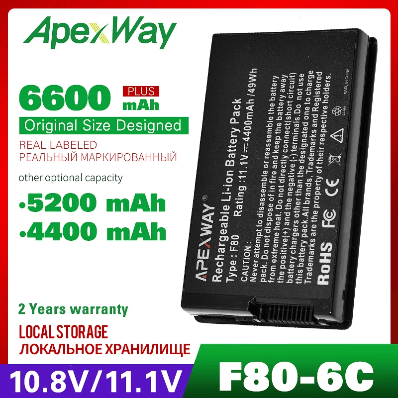 Аккумулятор для ноутбука 11 1 В ASUS F80 F80Cr F80s F81 F81E F81Se F83 F83S F83T F83V N60 N60D N60Dp X82 X82C X82L X85 X85E |