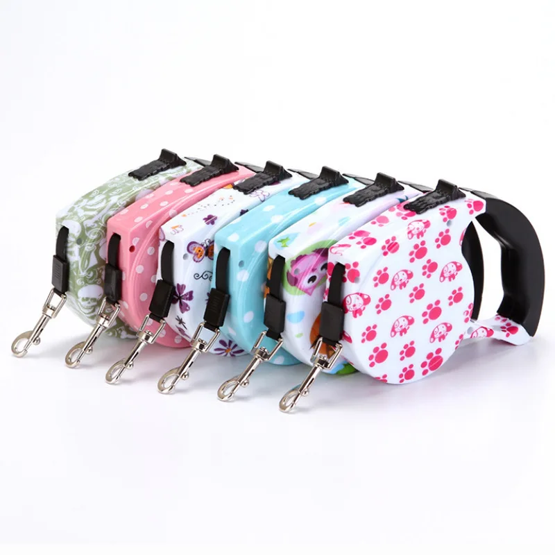 

Automatic Dogs Leash Dog Traction Rope Retractable Flexible Durable Pet Patrol Ropes Fashion Printed Cat Collar Puppy Product