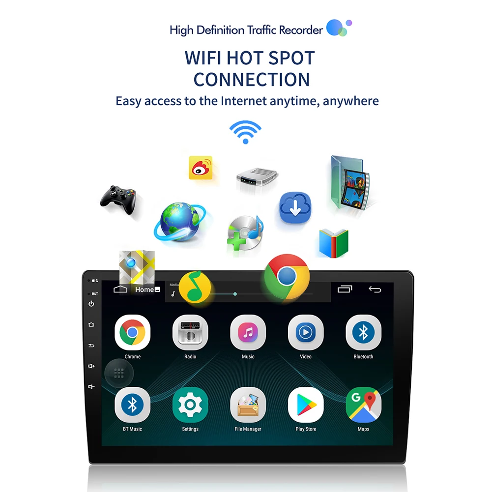 9/10.1 &quotАвтомобильное устройство радио MP5 все в одном для Android 9. 0 16G памяти HD