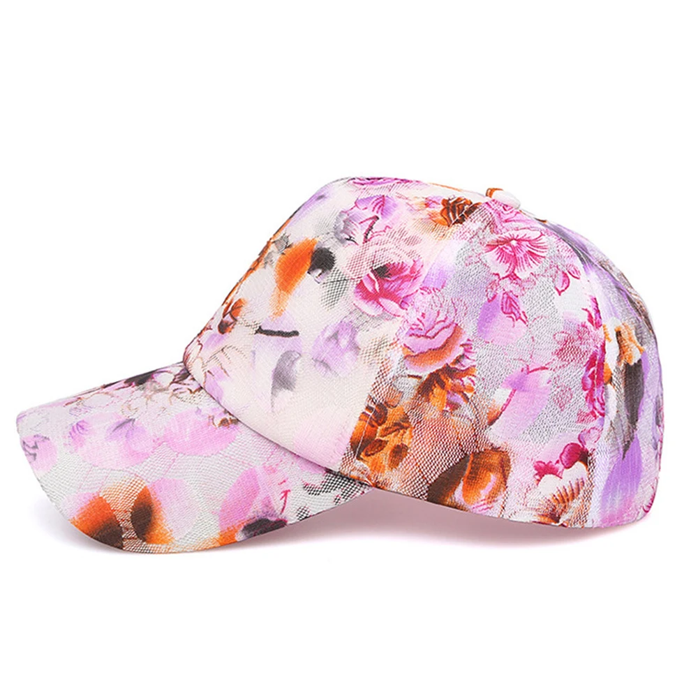 Лидер продаж для девочек Хлопковые бейсболки шапки с цветочным принтом