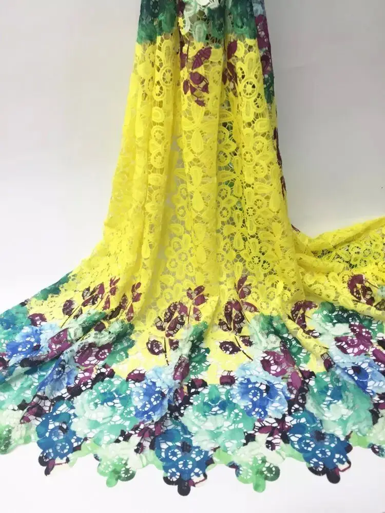 

2016 new time-limited wedding african lace fabric with swiss high quality for nigeria lady dress water soluble mesh 5y/lot