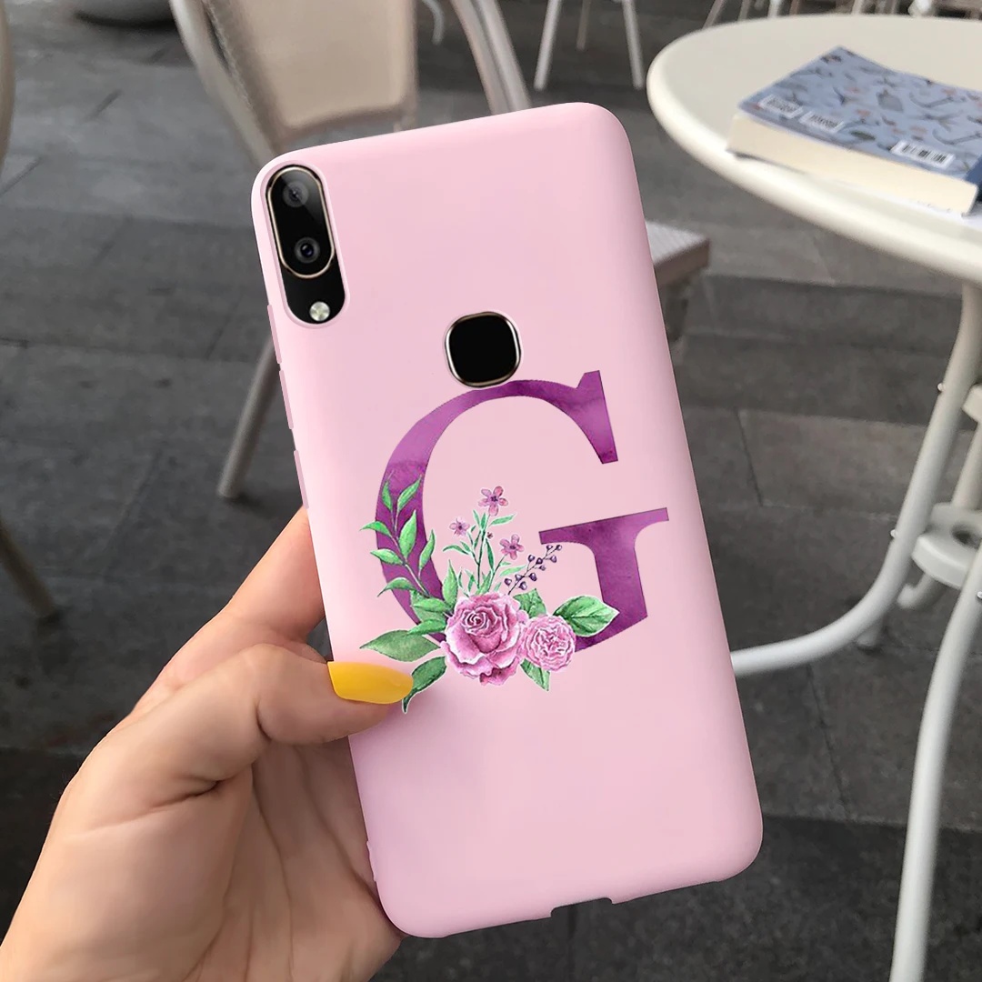 Силиконовый чехол с милыми надписями для Vivo V9 Youth мягкий ударопрочный из ТПУ