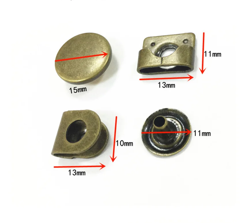 80 наборов Крючок для брюк крючок юбки 15 мм 4 часть металла брюки с латунной