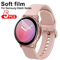5pcs screen protector for samsung watch 3 41mm 45mm soft film for samsung galaxy watch active 1 2 44mm 40mm s3 full film cover