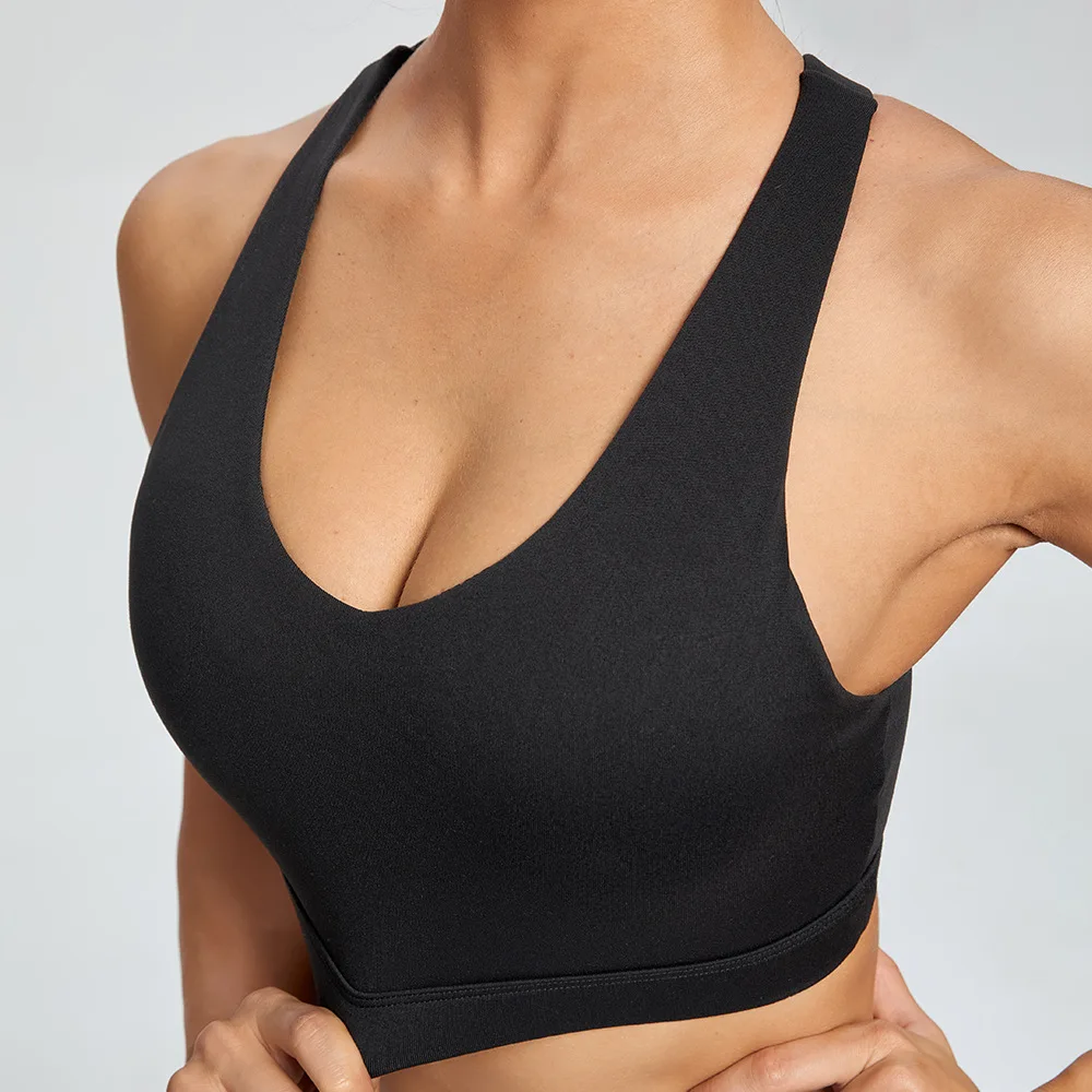 

Women Tops Cross Strap Yoga Bras Quick Dry Breathable Push Up Gather Beautiful Back Sports Tank Gym Workout Underwear Bra