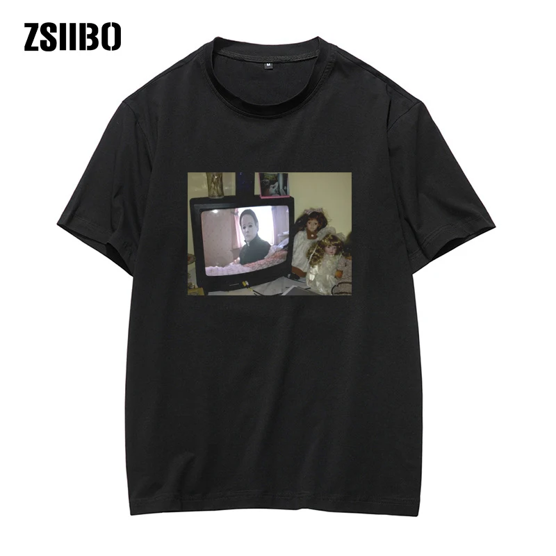 Весенняя мода футболка маньяк парк друзей из фильма ужасов Хэллоуин ужас плёнки