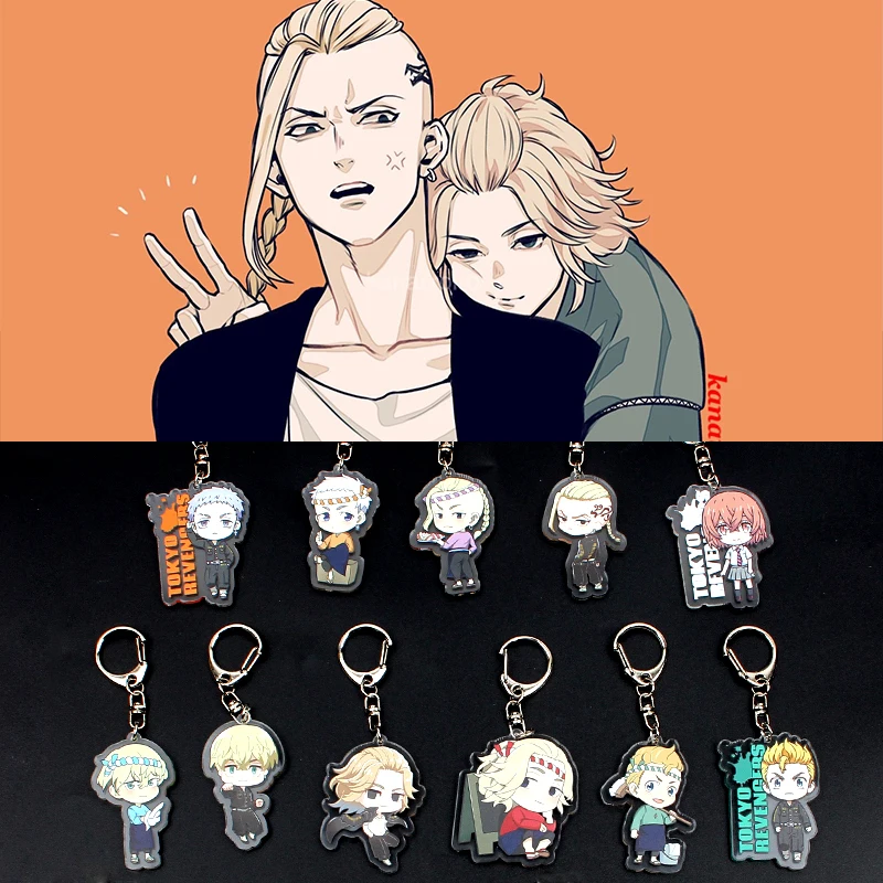 

Tokyo Revengers Keychain Manjiro Ken Takemichi Hinata Atsushi Chibi Kawaii Pendant Anime Keychain Tokyo Revengers Anime Cosplay