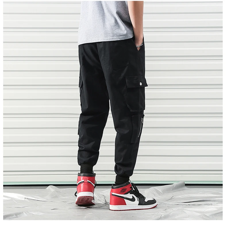 

Men Pants Men's Slacks with Multiple Pockets Overalls and Little Feet Men Pants Mens Joggers
