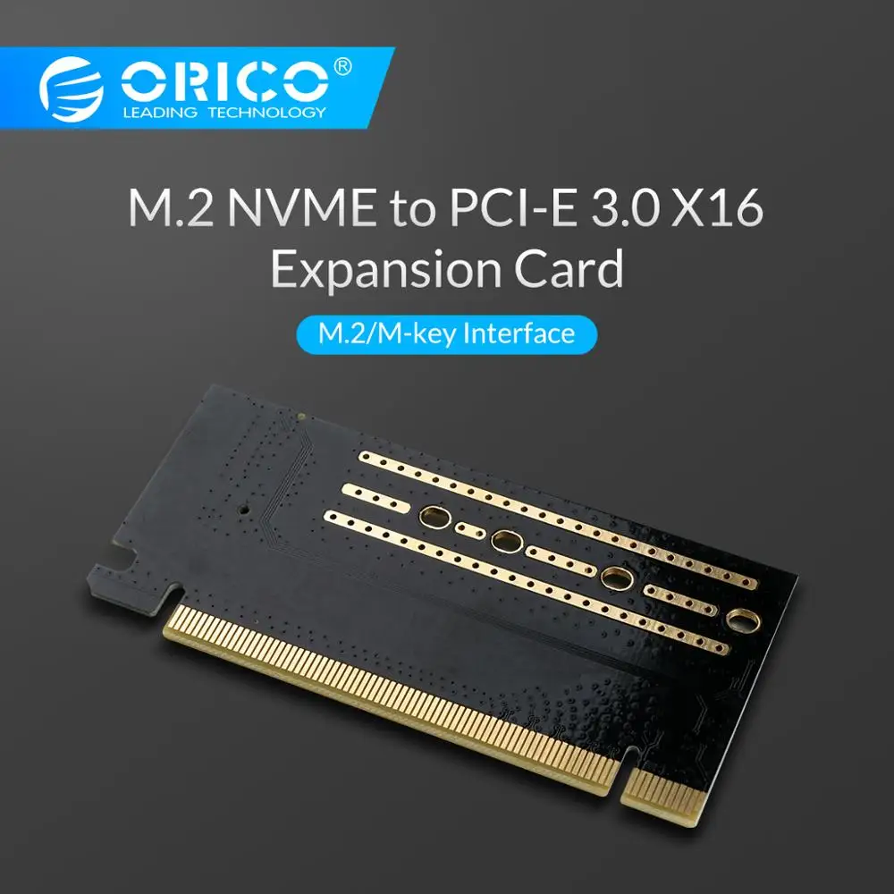 ORICO PCI-E Express M.2 M-key интерфейс SSD M.2 NVME к PCI-E 3,0X16 Gen3 Конвертация карты Поддержка 2230-2280 размер супер скорость карты