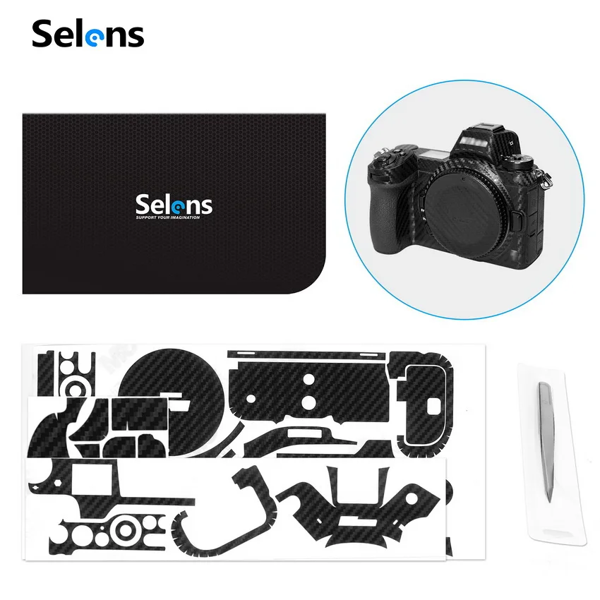 

Selens Camera Body Carbon fiber Film 3M Sticker Skin Film Kit For Nikon Z6 Z7 Anti-Slide Grip Holder Skin Guard Shield