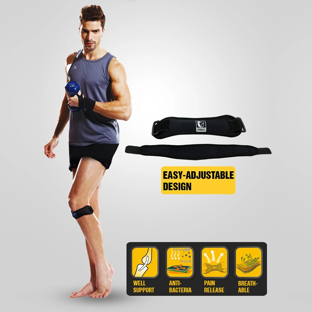 

WIN.MAX Adjustable Knee Patellar Tendon Support Strap Band Knee Support Brace Pads for Running basketball Outdoor Sport