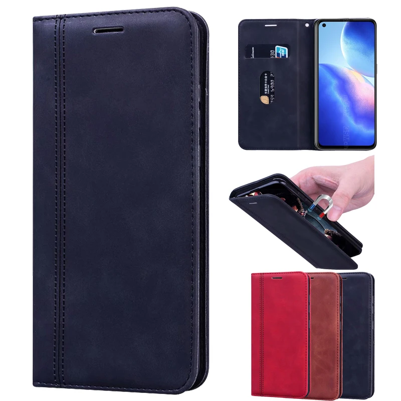 

Case For OPPO Reno5 K Protective Flip Cover PU Leather Case OPPO Reno5 K PEGM10 Protector Shell Wallet Funda Capa Bag