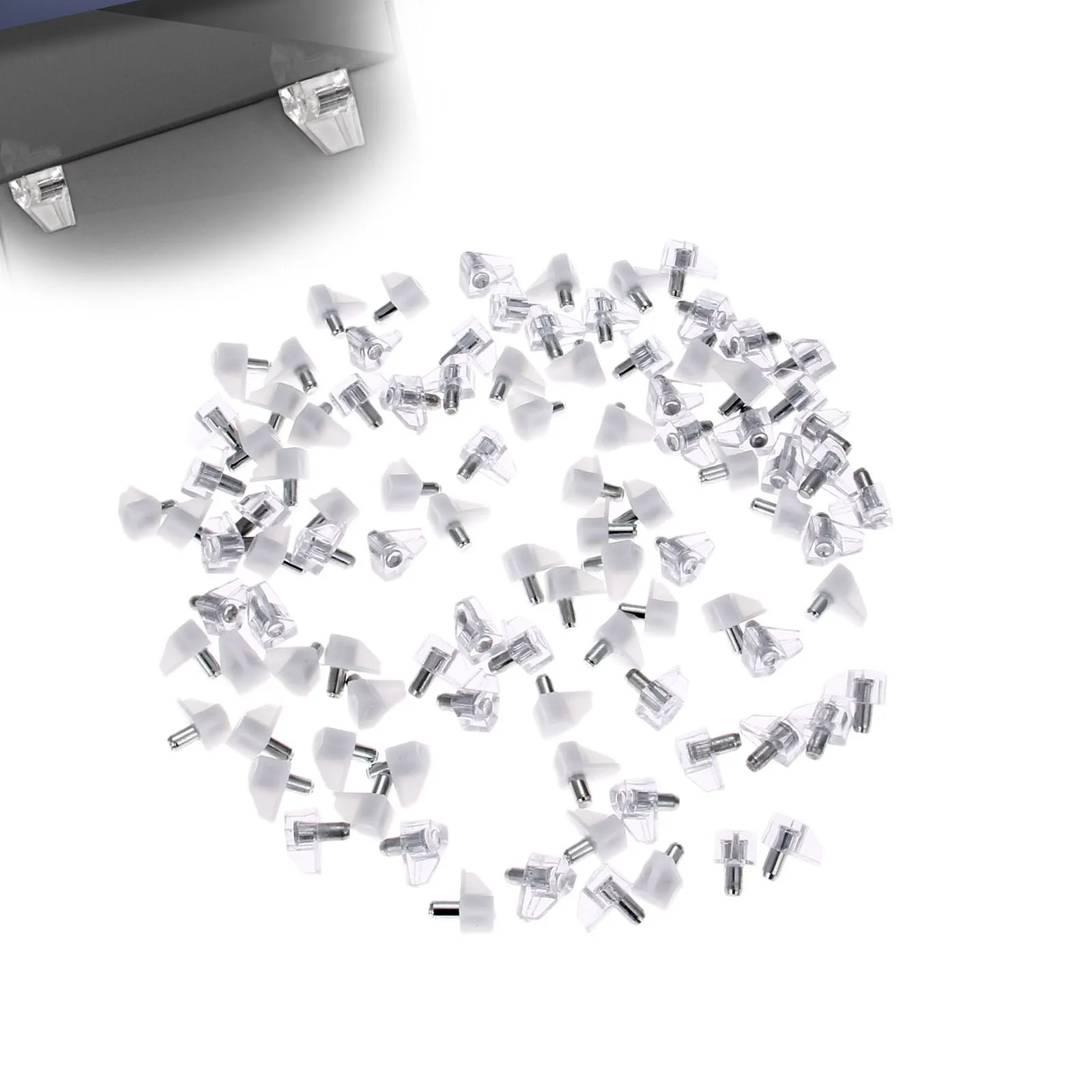 Фото DRELD 50Pcs 11 x16mm Shelf Support Peg Bookcase Cabinet Bracket Holder Furniture Accessory Clear Plastic Supports Обустройство дома DRELD 50Pcs 11 x16mm Shelf Support Peg Bookcase Cabinet Bracket Holder Furniture Accessory Clear Plastic Supports Обустройство дома