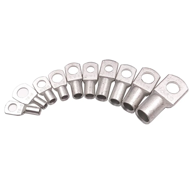 Wire Terminals Connector Cable Lugs Battery SC Glimpse of Mouth Bolt Hole Tinned Copper Set(60Pcs) | Обустройство дома