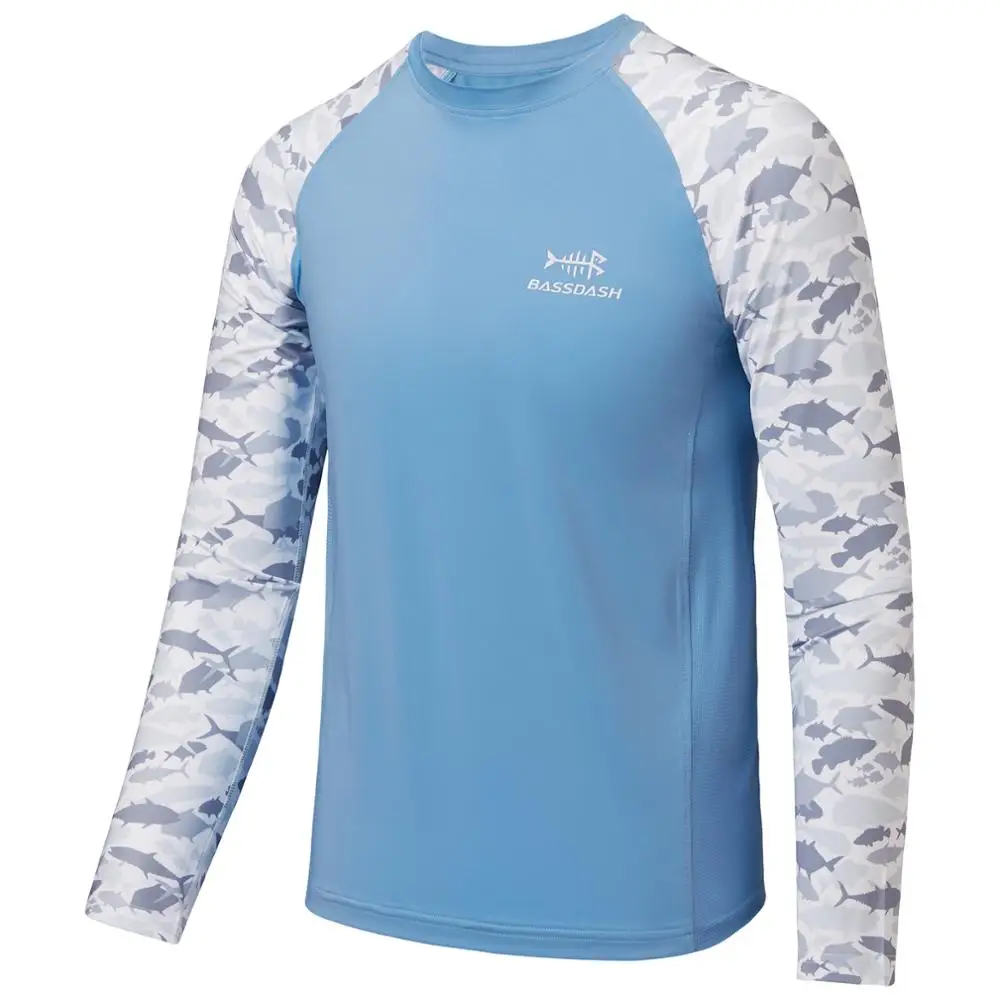 Bassdash Youth UPF50+ Camo Long Sleeve Fishing Shirt UV Protection Quick Dry Tee images - 6