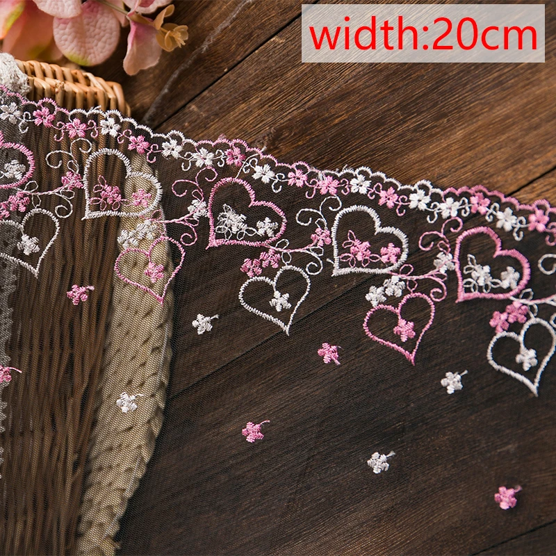 Лента кружевная с цветочной вышивкой 2 ярда/партия 20 мм|Кружево| |