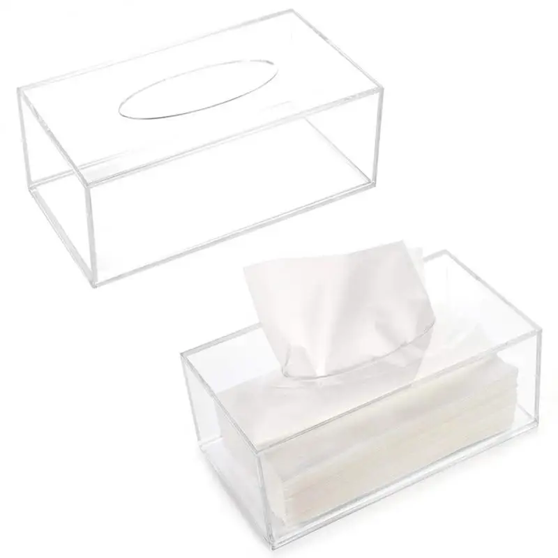 Acrylic Transparent Tissue Box Desktop Paper Holder Dispenser Storage Napkin Case Organizer Home Decor Container | Дом и сад