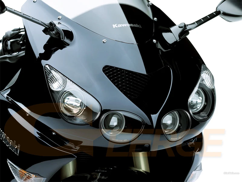 Для Kawasaki Ninja ZX-14 ZX14 Zx14r ZZR1400 Отличный ультра яркий дневной свет COB SMD LED Angel Eyes Kit Halo Rings
