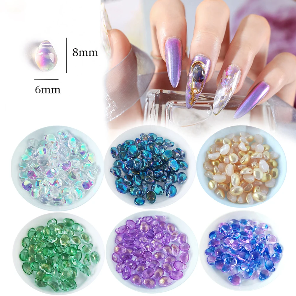 30/100 шт. хрустальные маленькие камни в форме полумесяца цветные украшения для