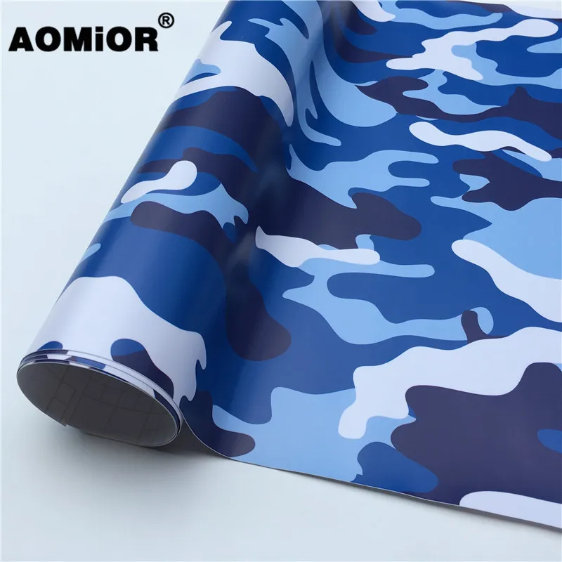 Синяя камуфляжная Автомобильная виниловая пленка в рулоне автомобильная