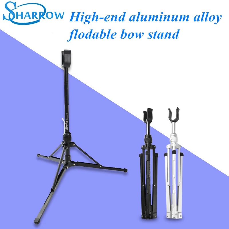 1Pc High-end Flodable Recurve Bow Stand Semiautomatic Aluminum Collapsible Portable Flodable Bracket