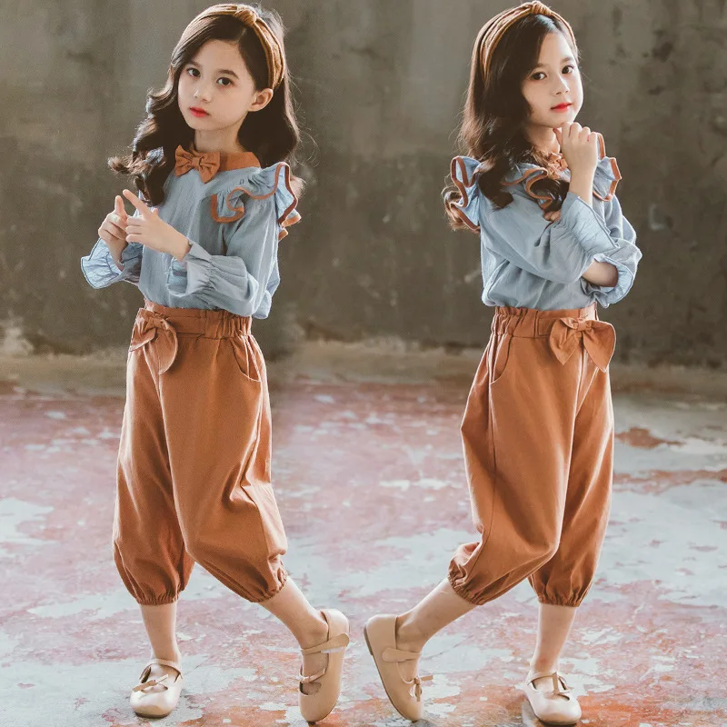 Детская одежда комплект одежды для маленьких девочек 2021 платье с длинными