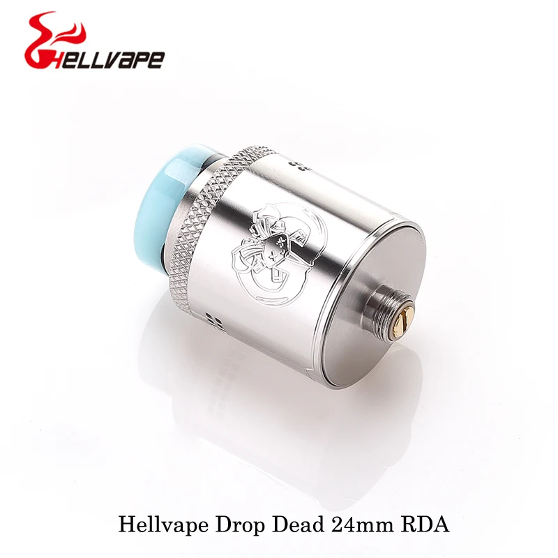 Электронная сигарета helvape Drop Dead 24 мм RDA с полимерным наконечником одна/двойная