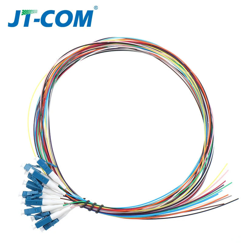 12 видов цветов LC/UPC Pigtail SM(9/125) волоконно оптический патч корд/Pigtail 1 м fanout Волоконно