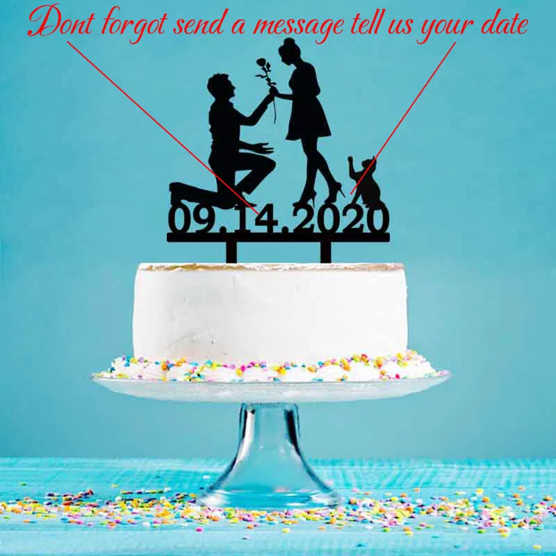 Персонализированный Топпер для свадебного торта на заказ свадебная Дата жениха