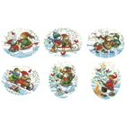 Набор для вышивки крестом, снеговик, снеговик, украшение для рождественской елки, снеговик, сани, Дим 0882