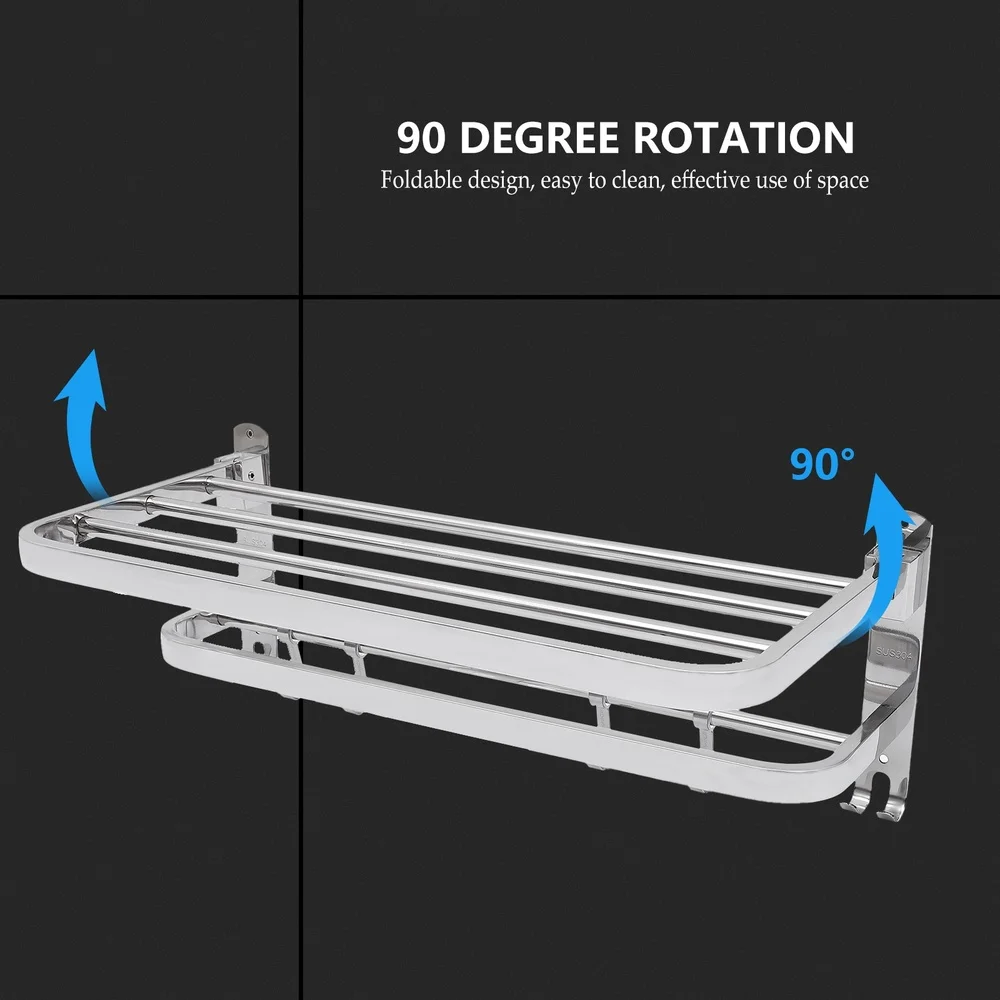 

1pc 50cm Punch Free Storage Rack Board Sundries Organizer Foldable Wall Shelf